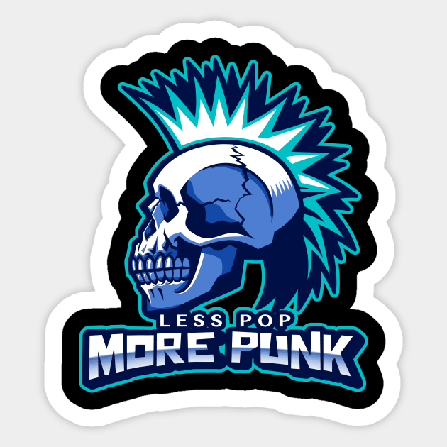 LESS POP MORE PUNK - POP PUNK Sticker by TeeNZ